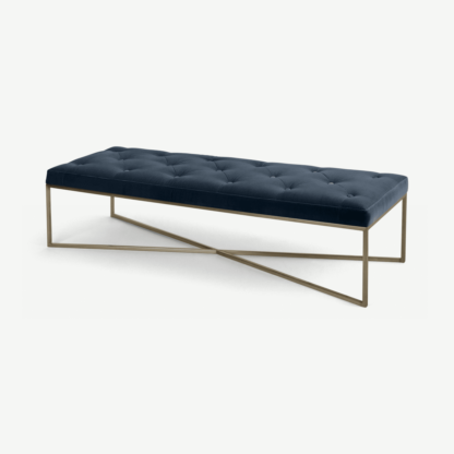 68f707b83d2c5ff701a19b0b9f98c8fecd80f9386162920ad6b2aa66ca1c4b54-1.png An Image of Julianne Ottoman, Navy Cotton Velvet