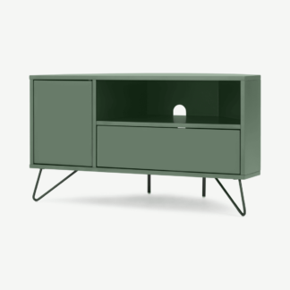 An Image of Elona Corner Media Unit, Fern Green & Black