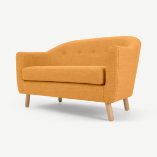 An Image of Lottie 2 Seater Sofa, Honey Yellow