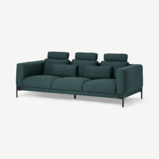 An Image of Daxton 3 Seater Sofa, Juniper Blue Weave