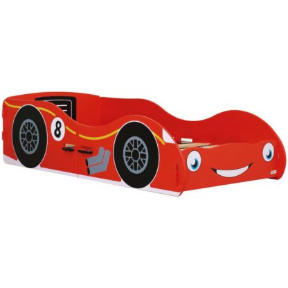 6bbe4524e5aa7ed2d3e5378a7228fa36fd3b84d1ec36b58a4d0adac3f7a4f3a2.jpg An Image of Red Racing Car Children's Toddler Bed Frame - 70 x 140 cm