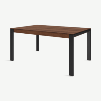 An Image of Corinna 6 Seat Dining Table, Walnut & Black