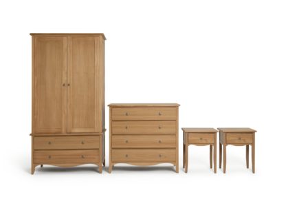 An Image of Habitat Margot 4 Piece 2 Door Wardrobe Set - Oak