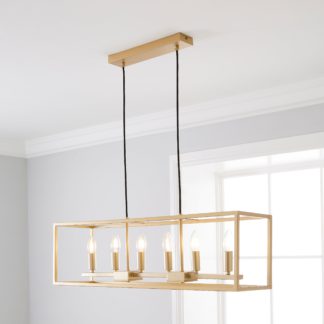 An Image of Madrid 6 Light Ceiling Fitting Gold