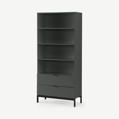 6d9280c1f3adbaf2026e4bfc0f86b4b0fa95547147cee966da37f0b948b75625-1.png An Image of Marcell Bookcase, Grey