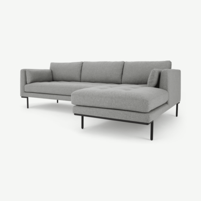 An Image of Harlow Right Hand Facing Chaise End Corner Sofa, Mountain Grey