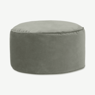 An Image of Lux Velvet Floor Cushion, Sage Green Velvet