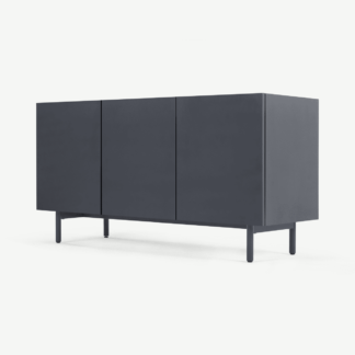 An Image of Mino Sideboard, Dark Grey & Oak