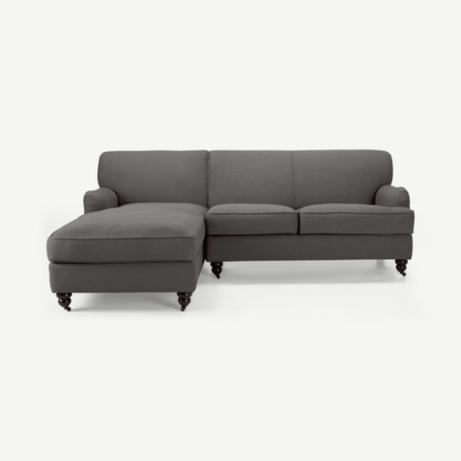 6fe3f68e75009a67bd105b086a62dcb7add2481a9230819da810df929cd89772-1.png An Image of Orson Left Hand Facing Chaise End Corner Sofa, Graphite Grey