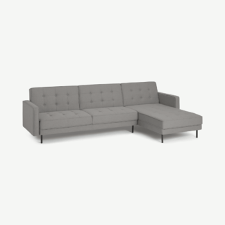 An Image of Rosslyn Right Hand Facing Chaise End Click Clack Sofa Bed, Cinder Grey
