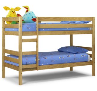 An Image of Wyoming Antique Solid Pine Wooden Bunk Bed Frame - 3ft Single
