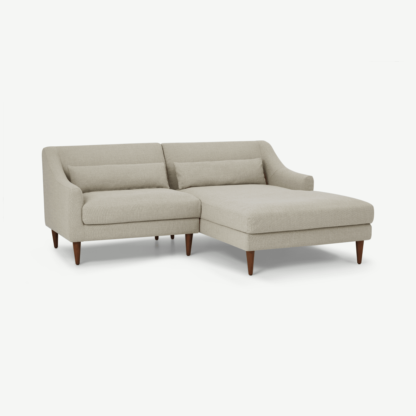 An Image of Herton Right Hand Facing Small Chaise End Sofa, Barley Weave