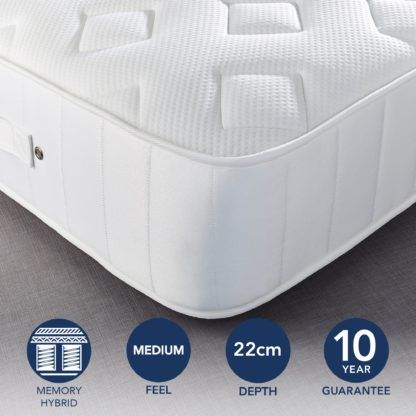 An Image of Fogarty Dreamy Comfort Memory Foam Top 1000 Pocket Sprung Mattress Yellow