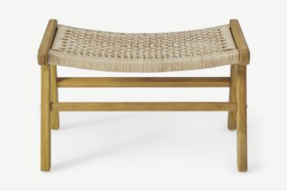 An Image of Modica Footstool, Rattan & Natural