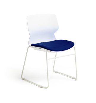 An Image of Habitat Tayte Office Chair - White and Teal