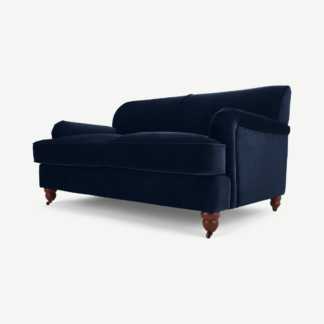 An Image of Orson 2 Seater Sofa, Ink Blue Velvet