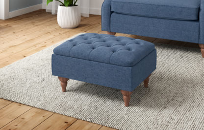 An Image of M&S Highland Button Small Storage Footstool