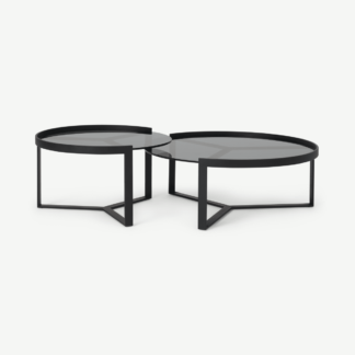 An Image of Aula Nesting Coffee Table, Black & Grey