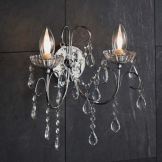 An Image of Vogue Tabitha 2 Light Wall Light Chrome