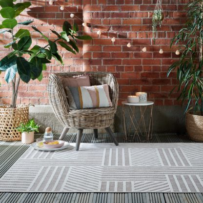 An Image of Blocks Indoor Outdoor Natural Rug Natural