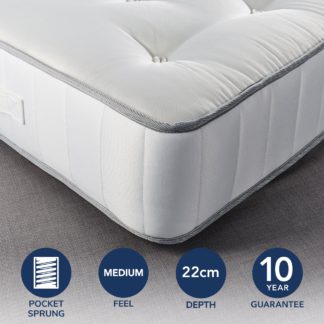 An Image of Fogarty Dreamy Comfort Wool 1500 Pocket Sprung Mattress Yellow