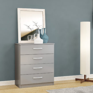 An Image of Lynx Grey 4 Drawer Chest