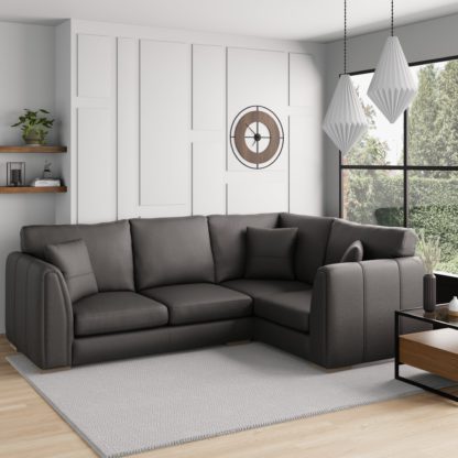 An Image of Austin Faux Leather Corner Sofa Tan