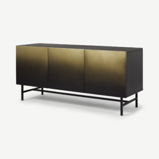 An Image of Sulta Wide Sideboard, Brass & Black Ombre