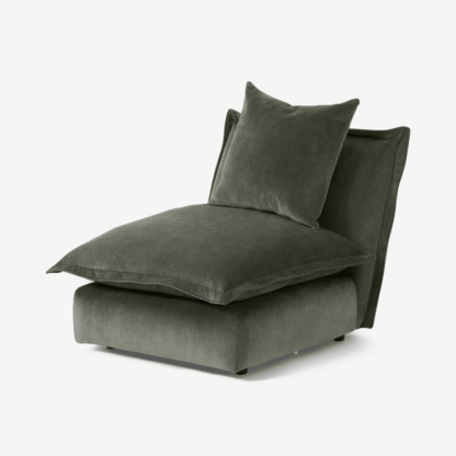 An Image of Fernsby, Armless Modular Chair, Spruce, Chenille Fabric