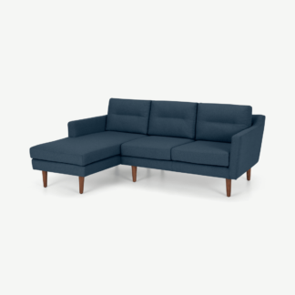 An Image of Walker Left Hand Facing Chaise Corner Sofa, Orleans Blue
