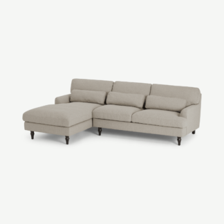 An Image of Tamyra Left Hand Facing Chaise End Corner Sofa, Barley Weave