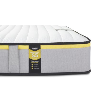 An Image of Jay-Be Benchmark S5 Hybrid Pocket Spring Mattress - 5ft King Size (150 x 200 cm)