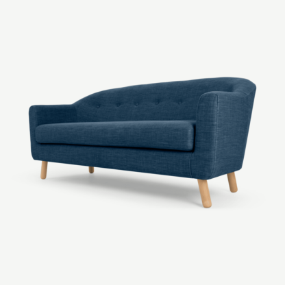An Image of Lottie 3 Seater Sofa, Harbour Blue