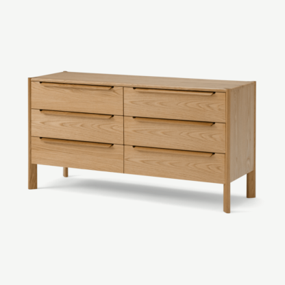 An Image of Ardelle Wide Chest of Drawers, Oak