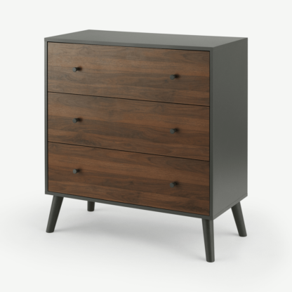 7b66a978d18746c479fcb51ffe90af6ffebff4387c7d12f1cfbb7c712c668423-1.png An Image of Larsen Chest Of Drawers, Walnut Effect & Grey