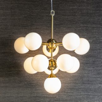 An Image of Globe Bulb Gold Pendant