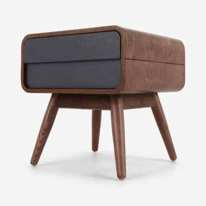 7d904309aa4448293b61a43f3d4655f845782a5ce4426b2d3abf2c878deab6a2-1.png An Image of Esme Bedside Table, Dark Stain Ash & Grey
