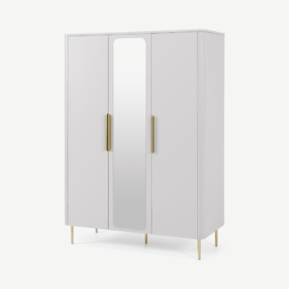 An Image of Ebro Triple Wardrobe, Grey