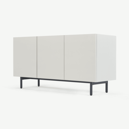 7f1317b83f3d5e94c8a1d843c15c3db7d13cd757fcaf8883752a778c52f477a7-1.png An Image of Mino Sideboard, Oak & Ivory White