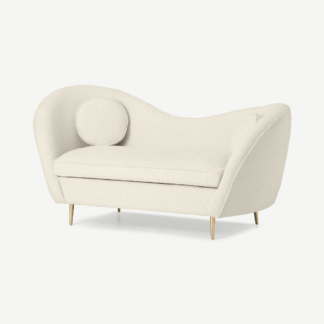 An Image of Kooper 2 Seater Sofa, Whitewash Boucle