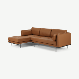 An Image of Harlow Left Hand Facing Chaise End Sofa, Denver Tan Leather