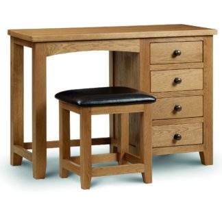 An Image of Marlborough Oak Single Pedestal Dressing Table