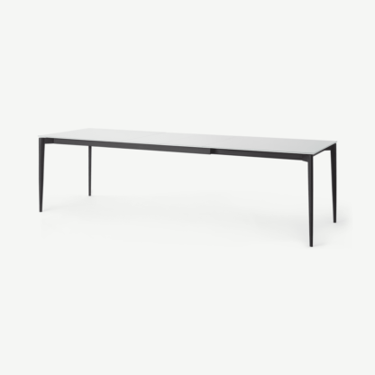 An Image of Tandil 8-12 Seat Extending Dining Table, White Glass
