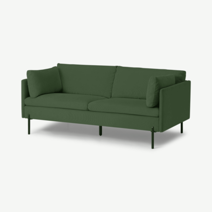 An Image of Zarina Large 2 Seater Sofa, Meadow Corduroy Velvet