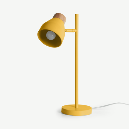 An Image of Albert Table Light, Mustard Yellow