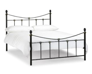An Image of Rebecca Black Metal Bed Frame - 4ft6 Double