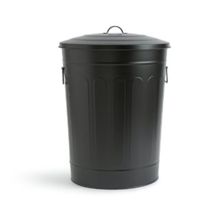 An Image of Habitat 49 Litre trash Can Bin - Black