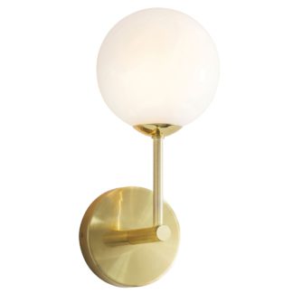 An Image of Brass Globe Wall Light