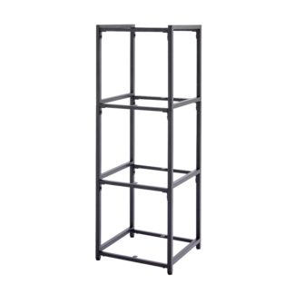 An Image of Modular 4 Shelf Black Frame Black