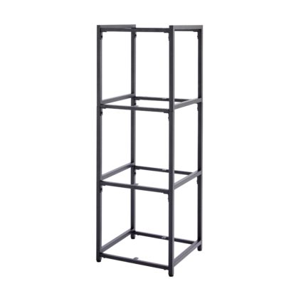 An Image of Modular 4 Shelf Black Frame Black